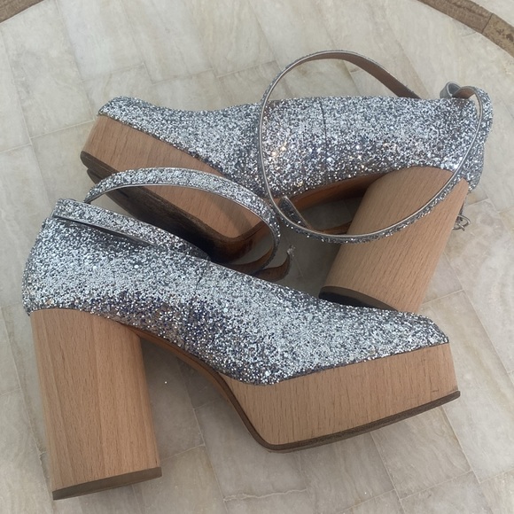 Mason Margeiela Paris split toe, crushed crystal smashed, thick round heel , 39 - Picture 11 of 16